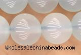 CBC813 15.5 inches 10mm round blue chalcedony gemstone beads