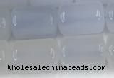 CBC830 15.5 inches 10*14mm tube blue chalcedony gemstone beads