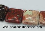 CBD08 15.5 inches 20*20mm square brecciated jasper gemstone beads