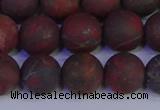 CBD364 15.5 inches 12mm round matte poppy jasper beads wholesale