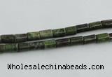 CBG07 15.5 inches 4*6mm cylinder bronze green gemstone beads