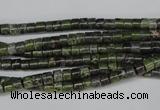 CBG74 15.5 inches 3*4mm heishi bronze green gemstone beads