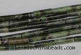 CBG75 15.5 inches 4*14mm tube bronze green gemstone beads