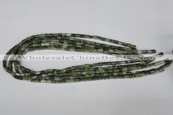 CBG76 15.5 inches 4*6mm cuboid bronze green gemstone beads