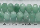 CBJ03 15.5 inches 8*12mm faceted rondelle jade beads wholesale