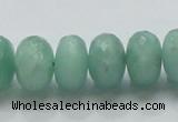 CBJ04 15.5 inches 10*16mm faceted rondelle jade beads wholesale