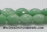 CBJ15 15.5 inches 10*15mm faceted rice jade beads wholesale