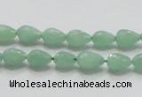 CBJ19 15.5 inches 6*10mm faceted teardrop jade beads wholesale