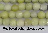 CBJ210 15.5 inches 4mm faceted round Australia butter jade beads