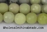 CBJ212 15.5 inches 8mm faceted round Australia butter jade beads