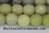 CBJ213 15.5 inches 10mm faceted round Australia butter jade beads