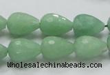 CBJ22 15.5 inches 12*16mm faceted teardrop jade beads wholesale