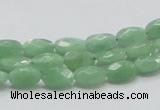 CBJ27 15.5 inches 6*10mm faceted oval jade beads wholesale