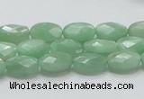 CBJ28 15.5 inches 8*12mm faceted oval jade beads wholesale