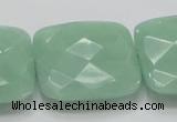 CBJ35 15.5 inches 30*30mm faceted square jade beads wholesale