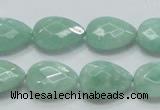 CBJ41 15.5 inches 13*18mm faceted teardrop jade beads wholesale