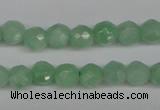 CBJ46 15.5 inches 4mm faceted round jade beads wholesale