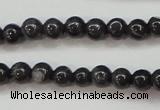 CBJ501 15.5 inches 4mm round black jade beads wholesale