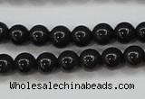 CBJ552 15.5 inches 6mm round Russian black jade beads wholesale