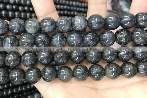 CBJ561 15.5 inches 12mm round black jade beads wholesale