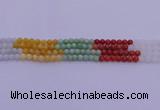 CBJ661 15.5 inches 6mm round mixed jade beads wholesale