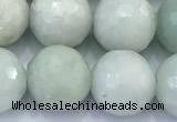 CBJ683 15 inches 10mm faceted round jade gemstone beads