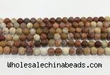 CBJ741 15.5 inches 8mm round petrified wood jade gemstone beads wholesale