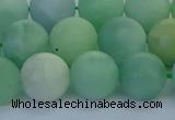 CBJ84 15.5 inches 12mm round matte jade gemstone beads wholesale