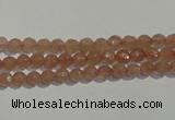 CBQ08 15.5 inches 6mm faceted round strawberry quartz beads