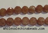 CBQ09 15.5 inches 8mm faceted round strawberry quartz beads