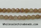 CBQ211 15.5 inches 6mm faceted round strawberry quartz beads