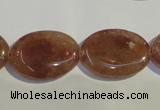 CBQ24 15.5 inches 18*25mm oval strawberry quartz beads wholesale