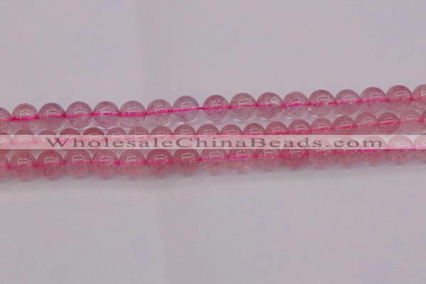 CBQ483 15.5 inches 10mm round strawberry quartz beads wholesale