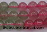 CBQ653 15.5 inches 10mm round mixed strawberry quartz beads