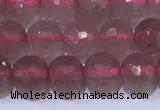 CBQ701 15.5 inches 6mmm faceted round strawberry quartz beads