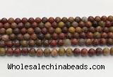 CBQ741 15.5 inches 8mm round red moss agate gemstone beads wholesale