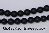 CBS02 15.5 inches 6mm round black stone beads wholesale