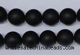 CBS05 15.5 inches 12mm round black stone beads wholesale