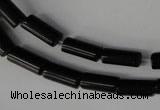 CBS208 15.5 inches 5*12mm tube blackstone beads wholesale