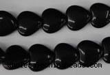 CBS231 15.5 inches 12*12mm heart blackstone beads wholesale