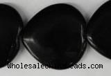 CBS236 15.5 inches 30*30mm heart blackstone beads wholesale