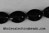 CBS250 15.5 inches 13*18mm oval blackstone beads wholesale