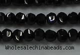 CBS528 15.5 inches 2.5*4mm lantern-shaped natural black spinel beads