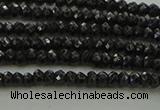 CBS531 15.5 inches 1.5*2.5mm faceted rondelle black spinel beads