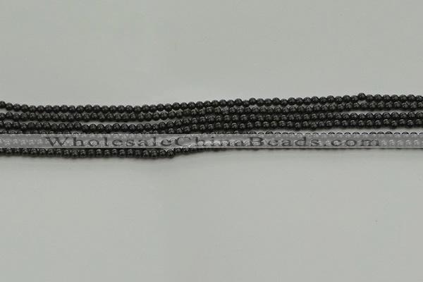 CBS538 15.5 inches 2mm round black spinel beads wholesale