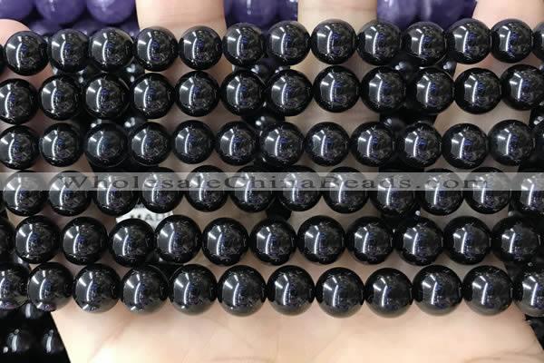 CBS542 15.5 inches 8mm round black spinel gemstone beads