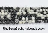 CBW172 15.5 inches 8mm round black & white jasper gemstone beads wholesale