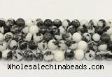 CBW175 15.5 inches 14mm round black & white jasper gemstone beads wholesale