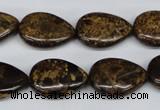 CBZ420 15.5 inches 13*18mm flat teardrop bronzite gemstone beads