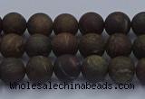 CBZ601 15.5 inches 6mm round matte bronzite beads wholesale